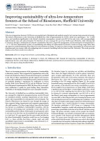 Improving sustainability of ultra-low-temperature freezers at the School of Biosciences, Sheffield University